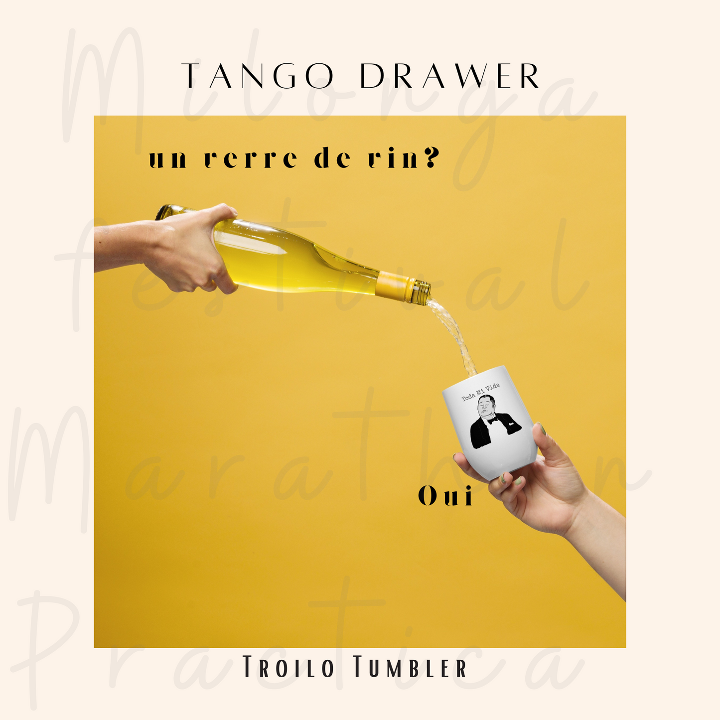 Tango Orchestras (Troilo, Di Sarli, D'Arienzo, Pugliese, Biagi, Tanturi, Donato) Insulated Wine Tumbler