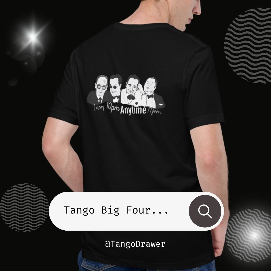 Tango Tshirt (d'Arienzo,Di Sarli,Troilo,Pugliese) | Dancer | Tango Gift | Tango Top