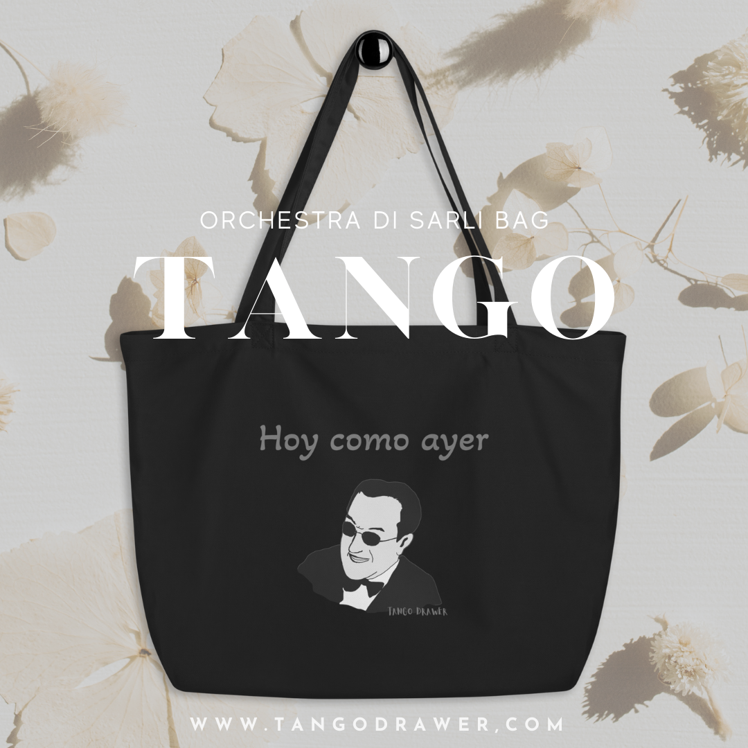 Organic Tote Bag (Large Size) - Tango Orchestra (Di Sarli) | Dancer | Tango Gift | Tango Everything is Here