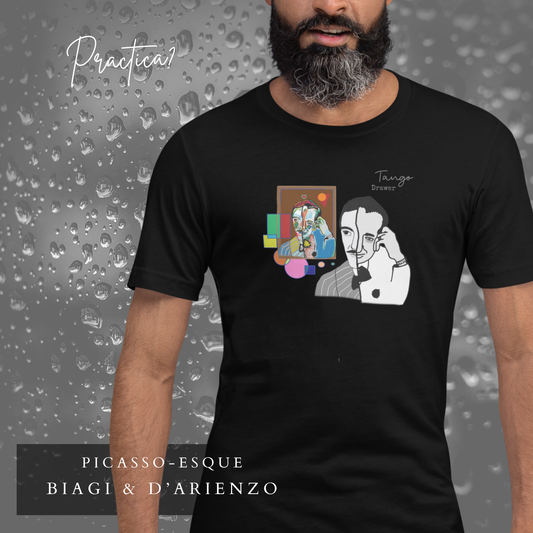 Biagi & D'Arienzo Tango T-Shirt – Cubist-Inspired Art