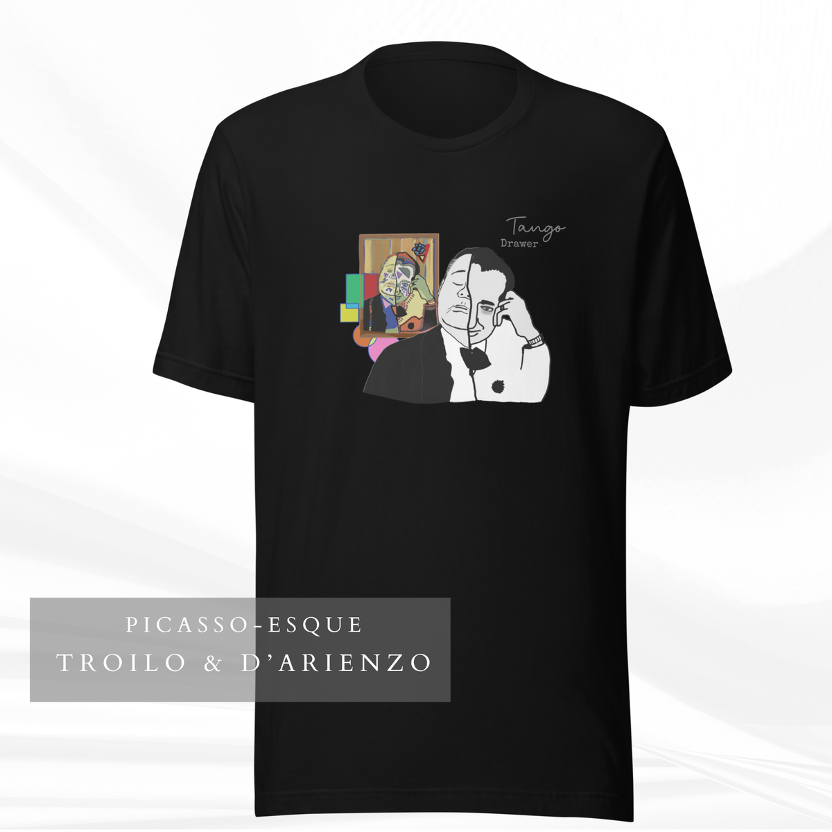 Troilo & D'Arienzo Tango T-Shirt – Cubist-Inspired Art