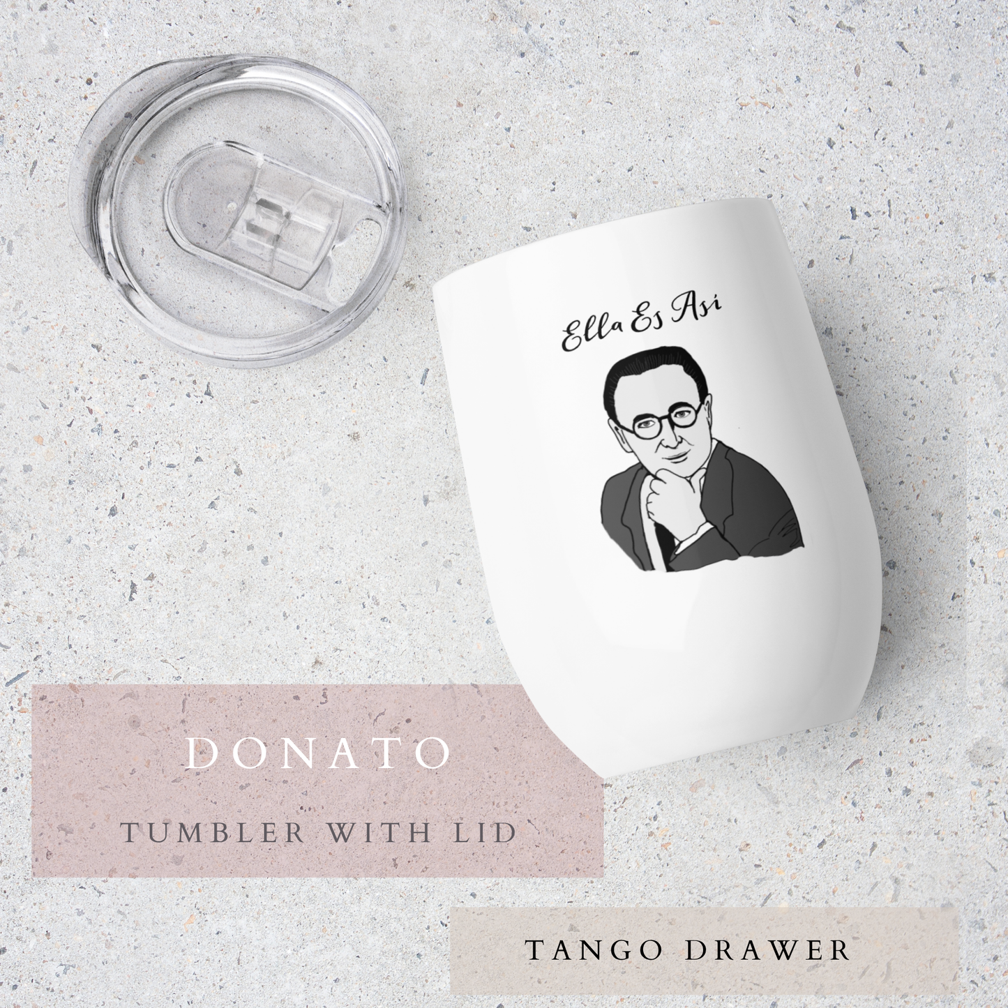 Donato Insulated Wine Tumbler with Lid | Tango Dancers | Tango Gifts