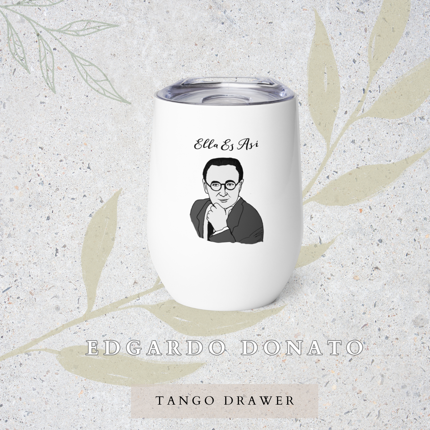 Donato Insulated Wine Tumbler with Lid | Tango Dancers | Tango Gifts