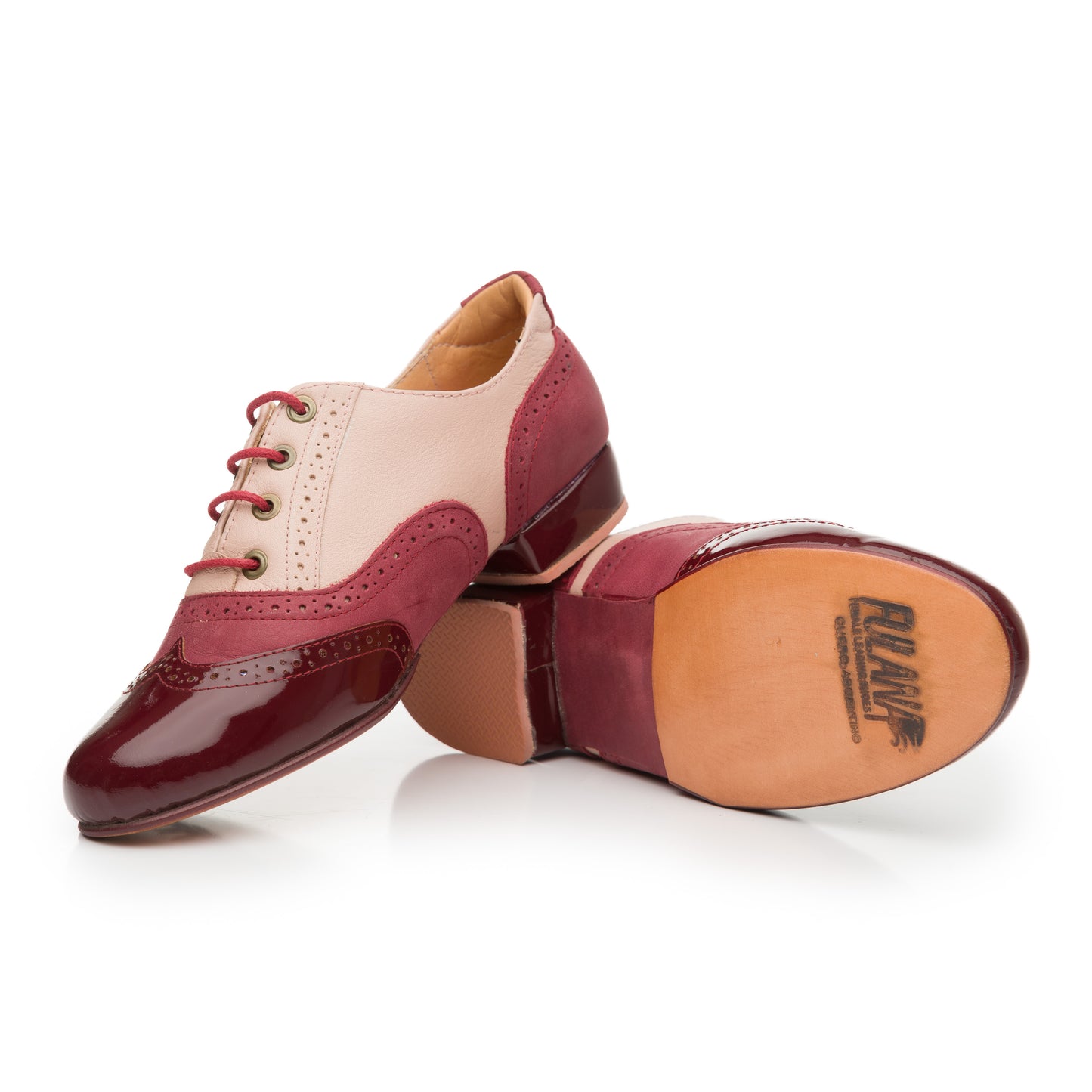 Fulana Handmade tango shoes (Oxford Curvy-Prune Burgundy)