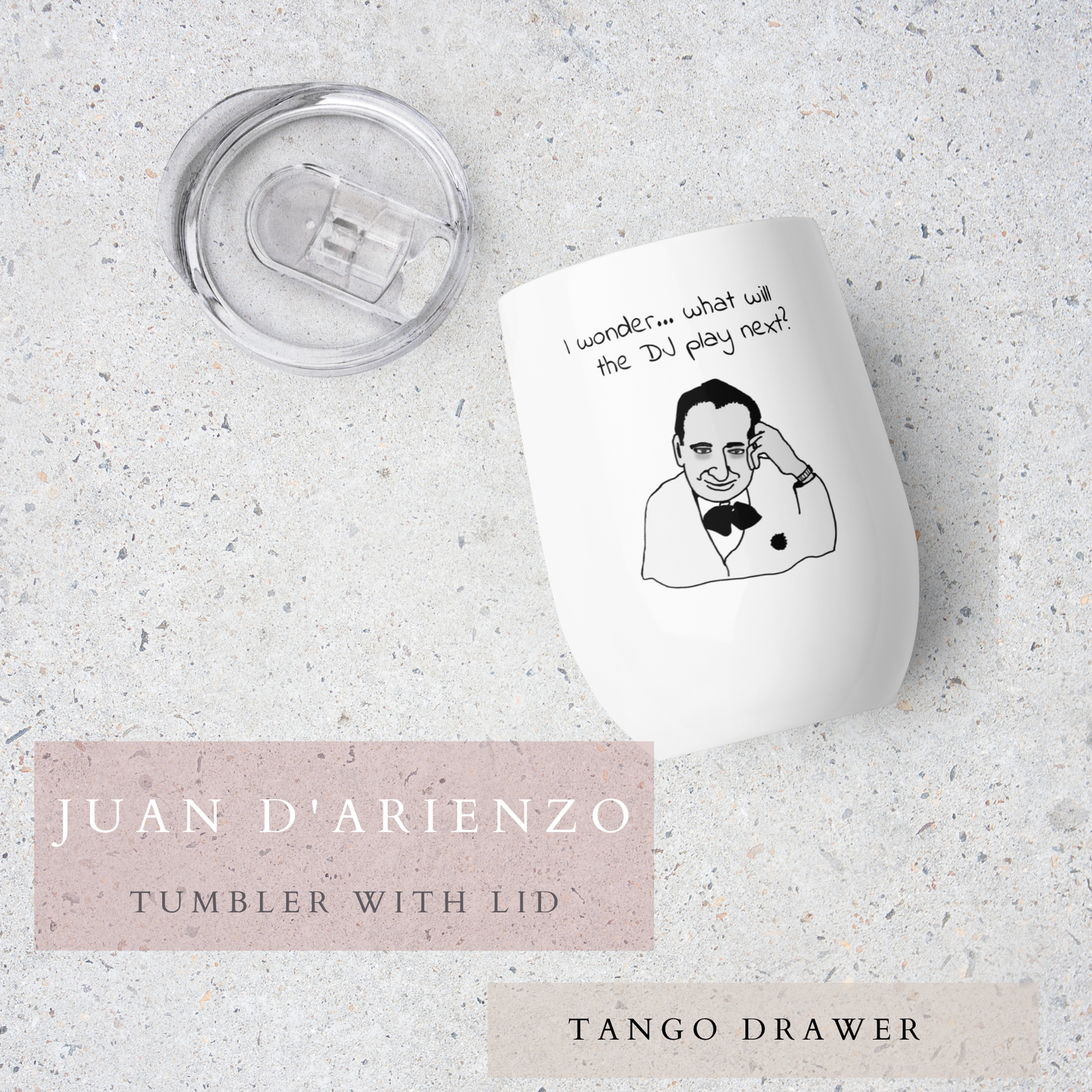 D'Arienzo Insulated Wine Tumbler with Lid | Tango Gifts