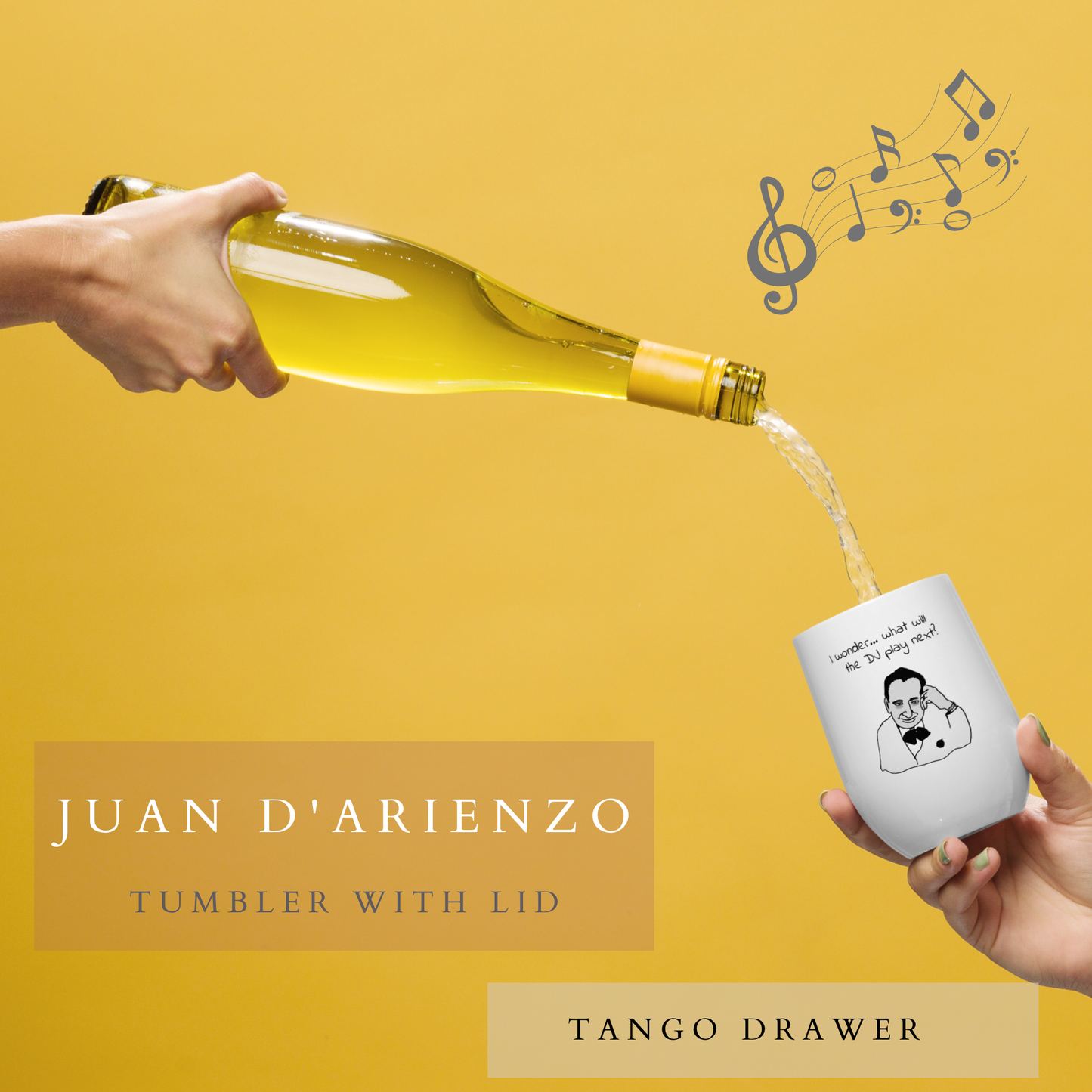 D'Arienzo Insulated Wine Tumbler with Lid | Tango Gifts