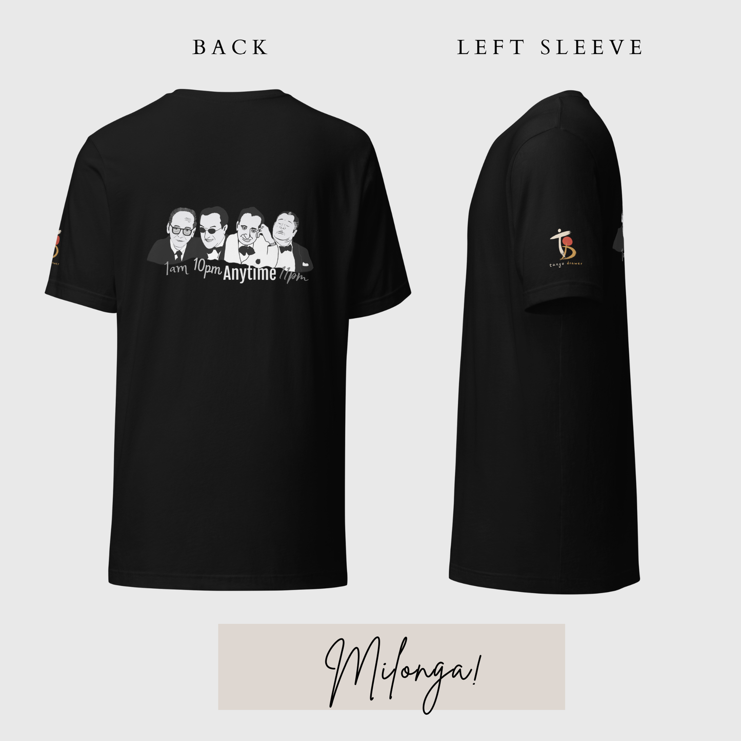 The Big Four Argentine Tango T-Shirt – Milonga Times (Back)