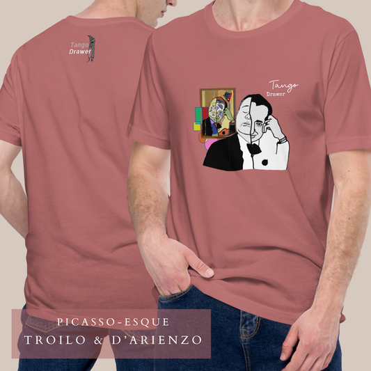 Troilo/D'Arienzo- Picasso-esque Unisex Tango Tshirt