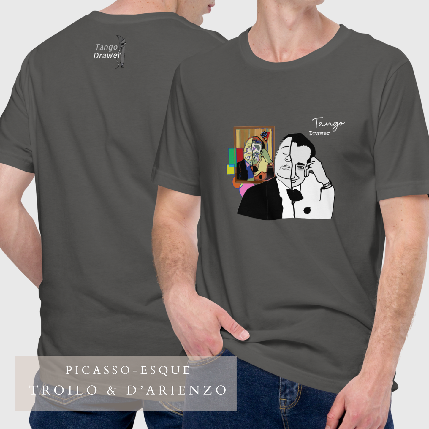 Troilo/D'Arienzo- Picasso-esque Unisex Tango Tshirt