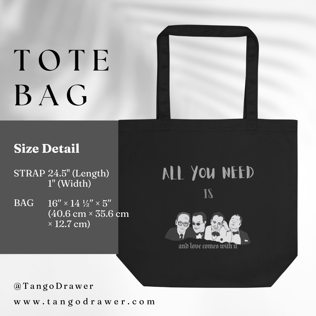 Tango Orchestra Organic Tote Bag (Pugliese,Di Sarli,d'Arienzo,Troilo) | Dancer Lover | Tango Gift | Tango Everything is Here