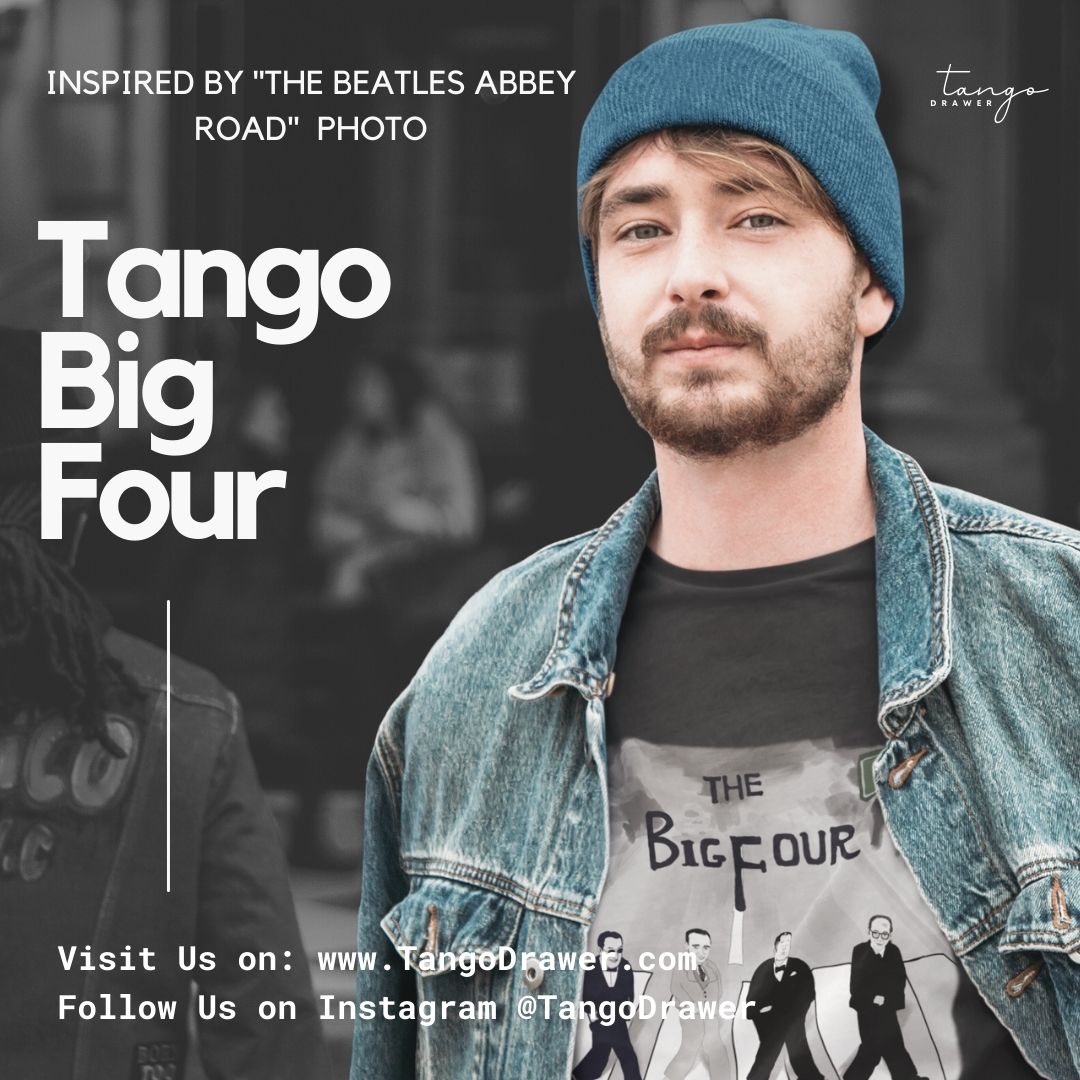 Tango Tshirt - "The Big Four " Abbey Road (d'Arienzo,Di Sarli,Troilo,Pugliese) | Dancer | Tango Gift | Tango Tops